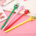 Wholesale creative cute pen fruit expression black gel ink pen for students learning stationery